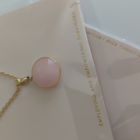 Sanctuary Project's Rose Quartz Serenity Necklace. - Picture 2 of 6